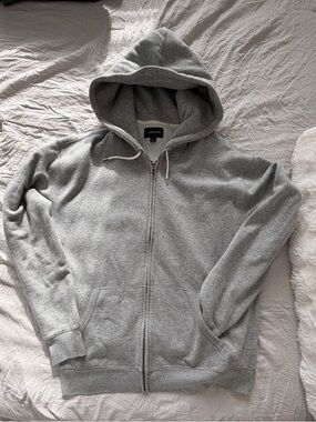 J. Crew Light Gray Full-Zip Hoodie